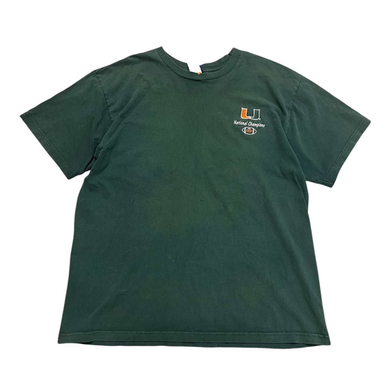 2001 Miami Hurricanes National Champs Tee Large