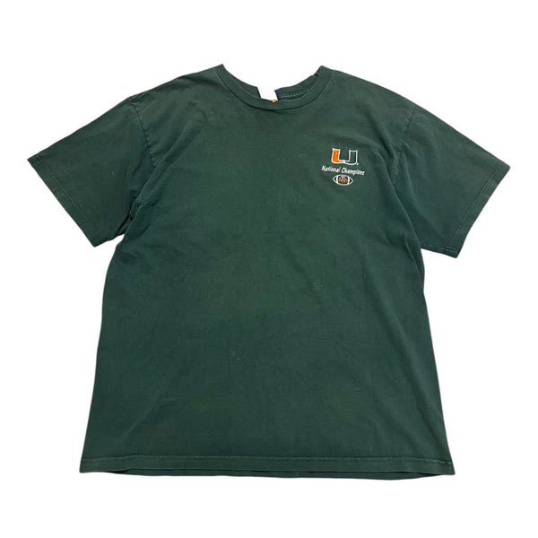 2001 Miami Hurricanes National Champs Tee Large