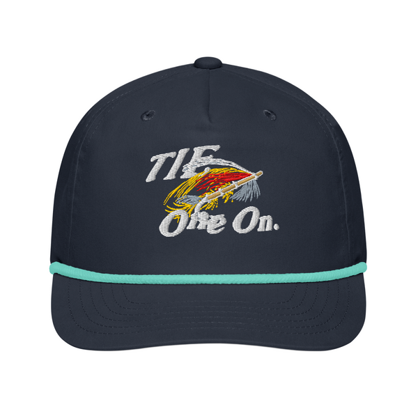 Embroidered Tie One On Rope Hat