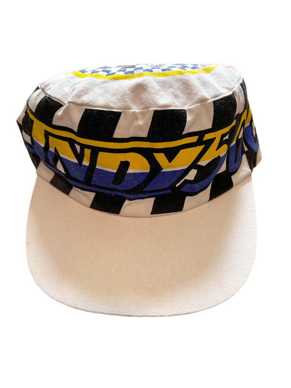 RARE VINTAGE 80s INDY 500 FORMULA 1 AOP PAINTERS CAP