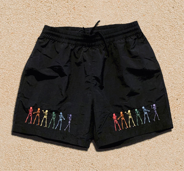 Follow Through Golfer Embroidered Nylon Shorts 5’