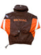 VINTAGE NFL STARTER CLEVELAND BROWNS HALF-ZIP PULLOVER PUFFY JACKET