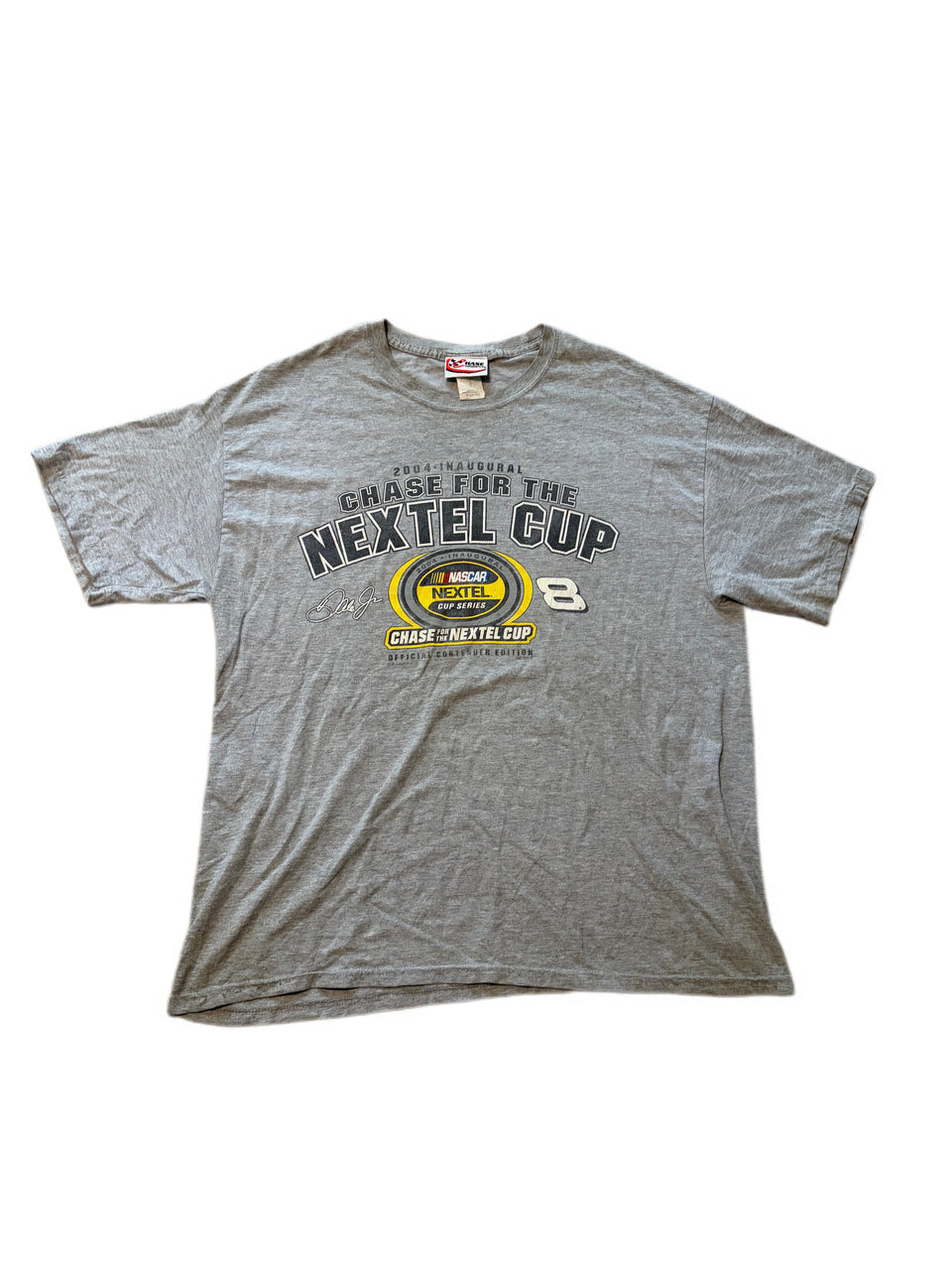 RETRO GRAY 2004 CHASE AUTHENTICS NASCAR INAUGURAL CHASE FOR THE NEXTEL CUP TEE