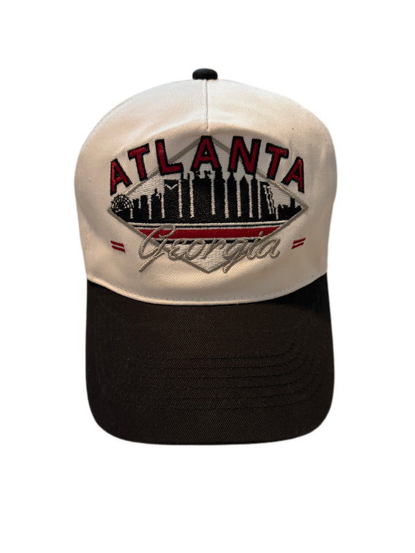 VINTAGE ATLANTA GEORGIA BRAVES EMBROIDERED TRUCKER SNAPBACK HAT