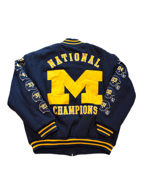 VINTAGE MICHIGAN WOLVERINES UNIVERSITY EMBROIDERED NATIONAL CHAMPIONS JACKET