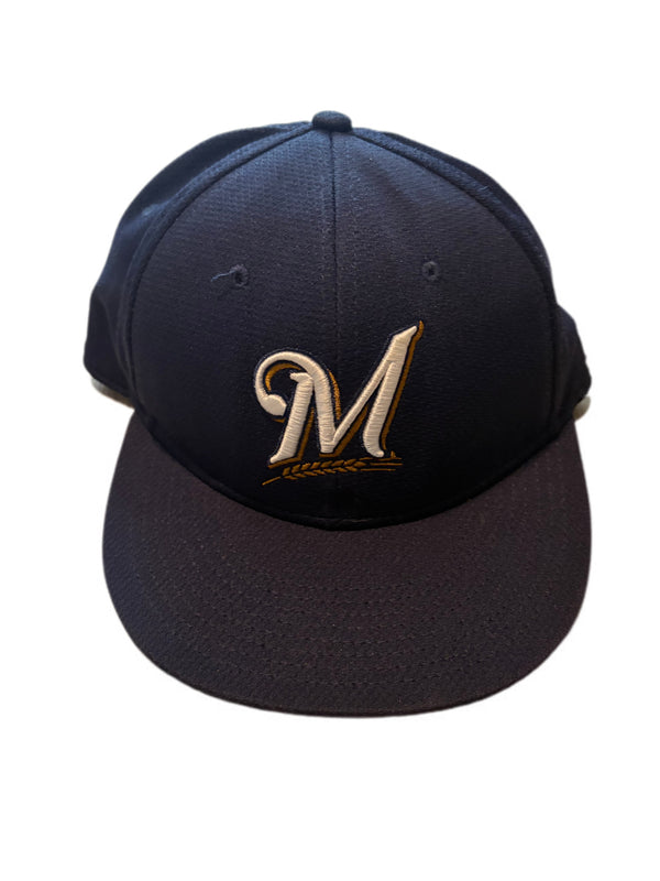 MILWAUKEE BREWERS MLB LOGO ATHLETIC ADJUSTABLE HAT