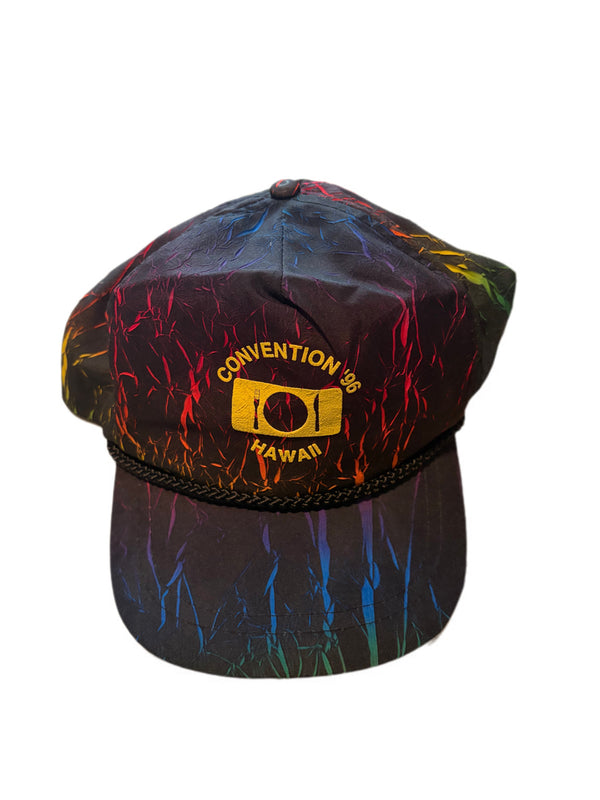 VINTAGE TYE DYE CONVENTION '96 HAWAII MULTICOLOR ROPE SNAPBACK HAT