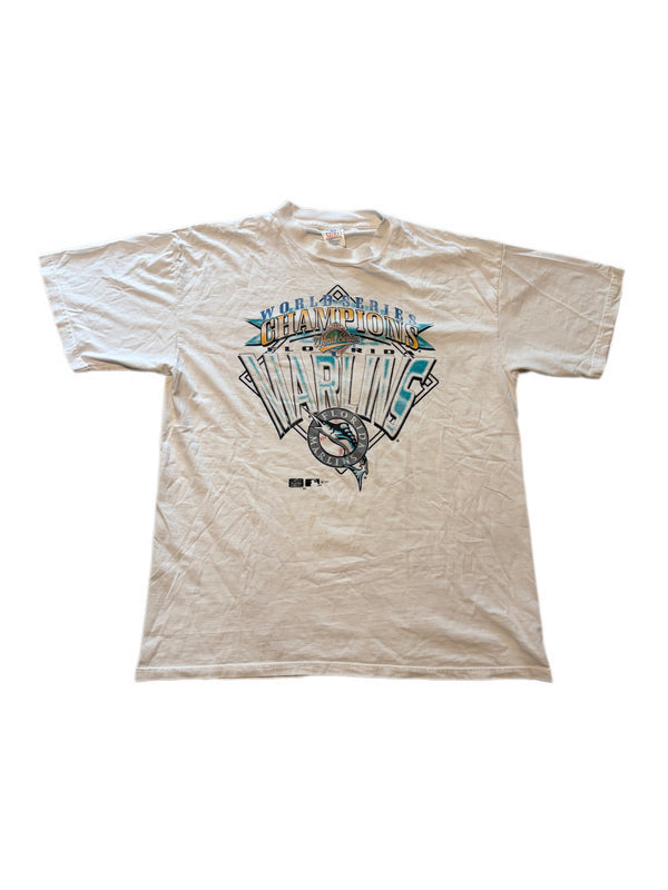 VINTAGE 1997 FLORIDA MARLINS WORLD SERIES CHAMPIONS GRAPHIC TEE