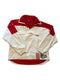 VINTAGE ADIDAS TRACK JACKET WHITE RED USA OLYMPICS HALF ZIP