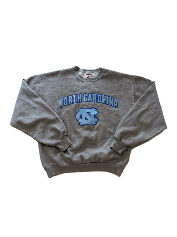VINTAGE JERZEES GRAY NORTH CAROLINA TAR HEELS CREWNECK