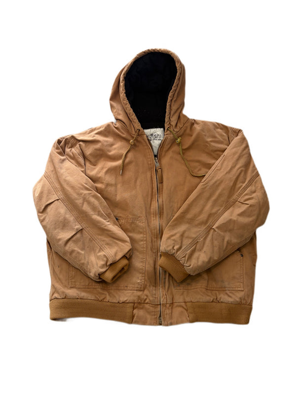 VINTAGE OLD MILL HOODED ZIP UP WORKWEAR JACKET