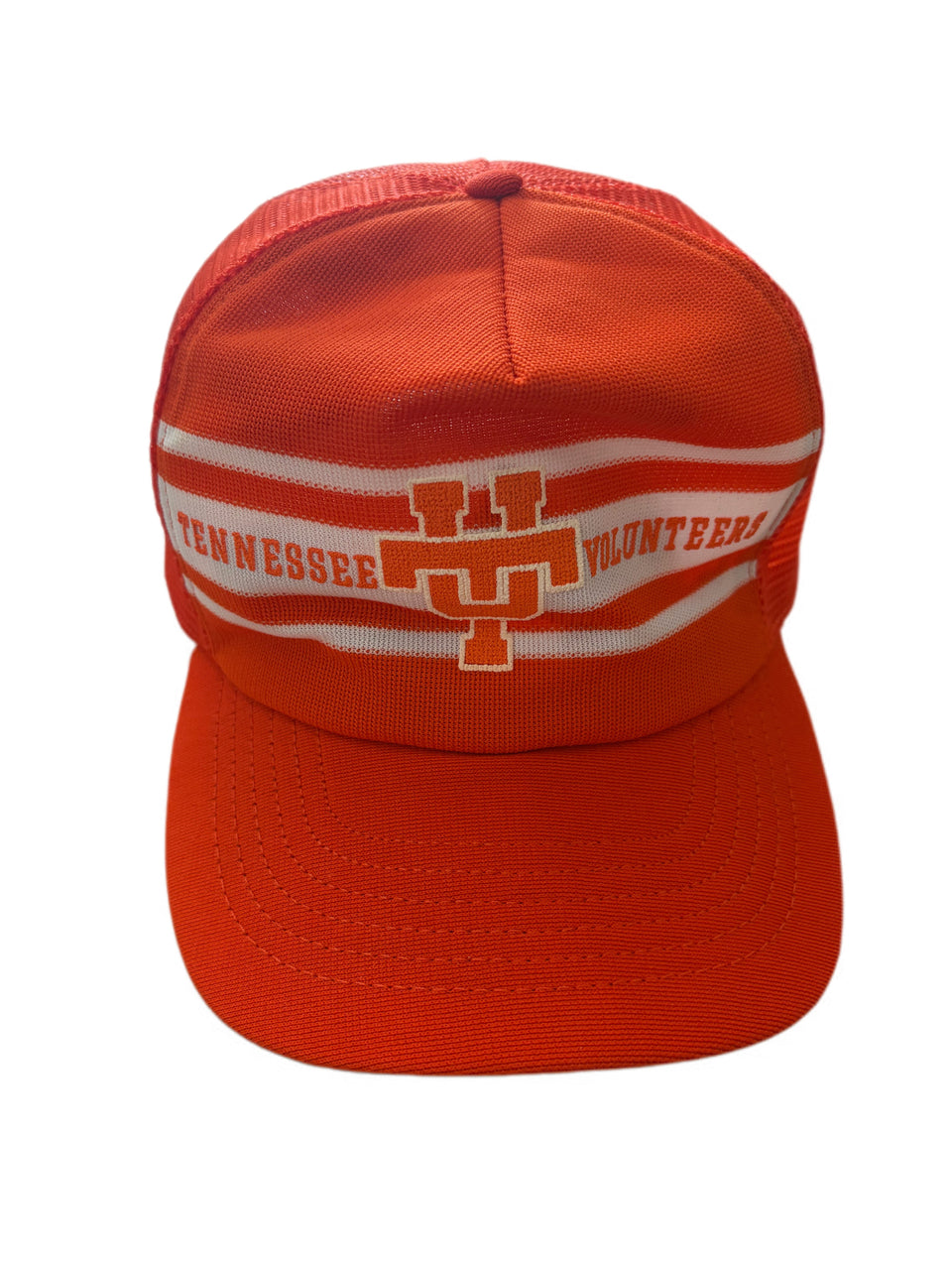 VINTAGE 80'S TENNESSEE VOLUNTEERS MESH TRUCKER SNAPBACK SUPER STRIPE HAT