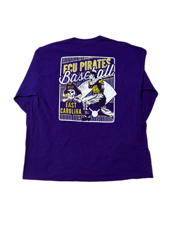 ECU PIRATES BASEBALL PURPLE LONG SLEEVE SHIRT