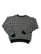 VINTAGE 80'S SEARS GREEN ACRYLIC KNIT GEOMETRIC PATTERN SWEATER