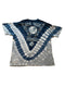 RETRO NEW YORK YANKEES BASEBALL TIE DYE LIQUID BLUE TEE