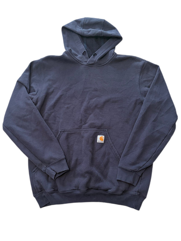 VINTAGE CARHARTT ORIGINAL FIT NAVY BLUE WORKWEAR PULLOVER HOODIE