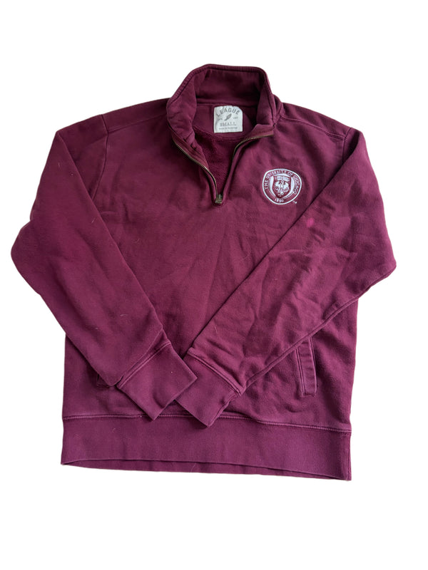 LEAGUE COLLEGIATE MAROON UNIVERSITY OF CHICAGO QUARTER ZIP PULLOVER
