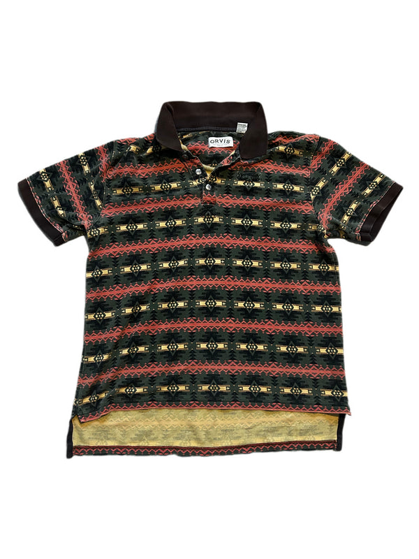 VINTAGE 90S COLLARED ORVIS SOUTHWEST PATTERN POLO