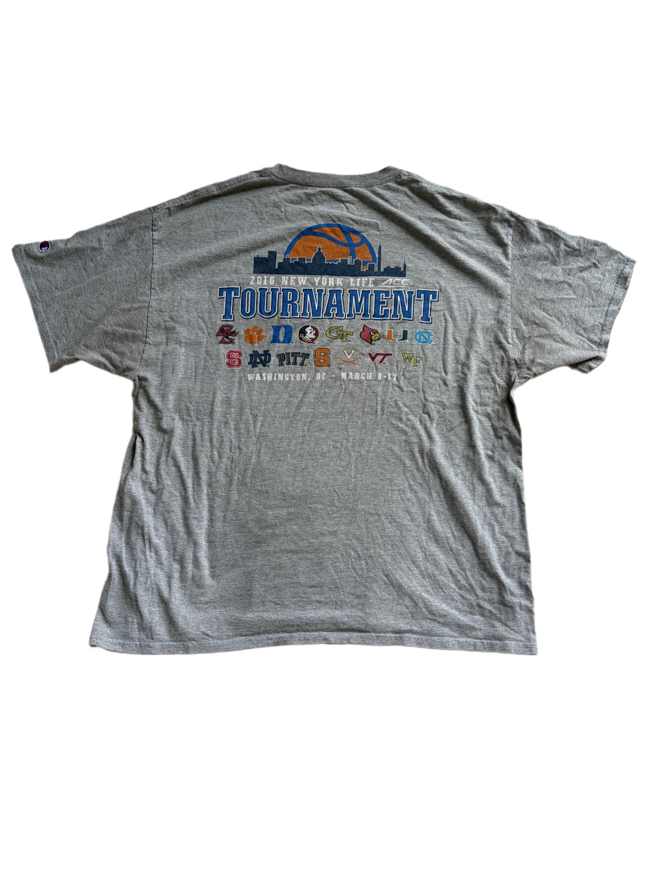CHAMPION 2016 ACC MENS BASKETBALL TOURNAMENT WASHINGTON D.C GRAPHIC SHIRT