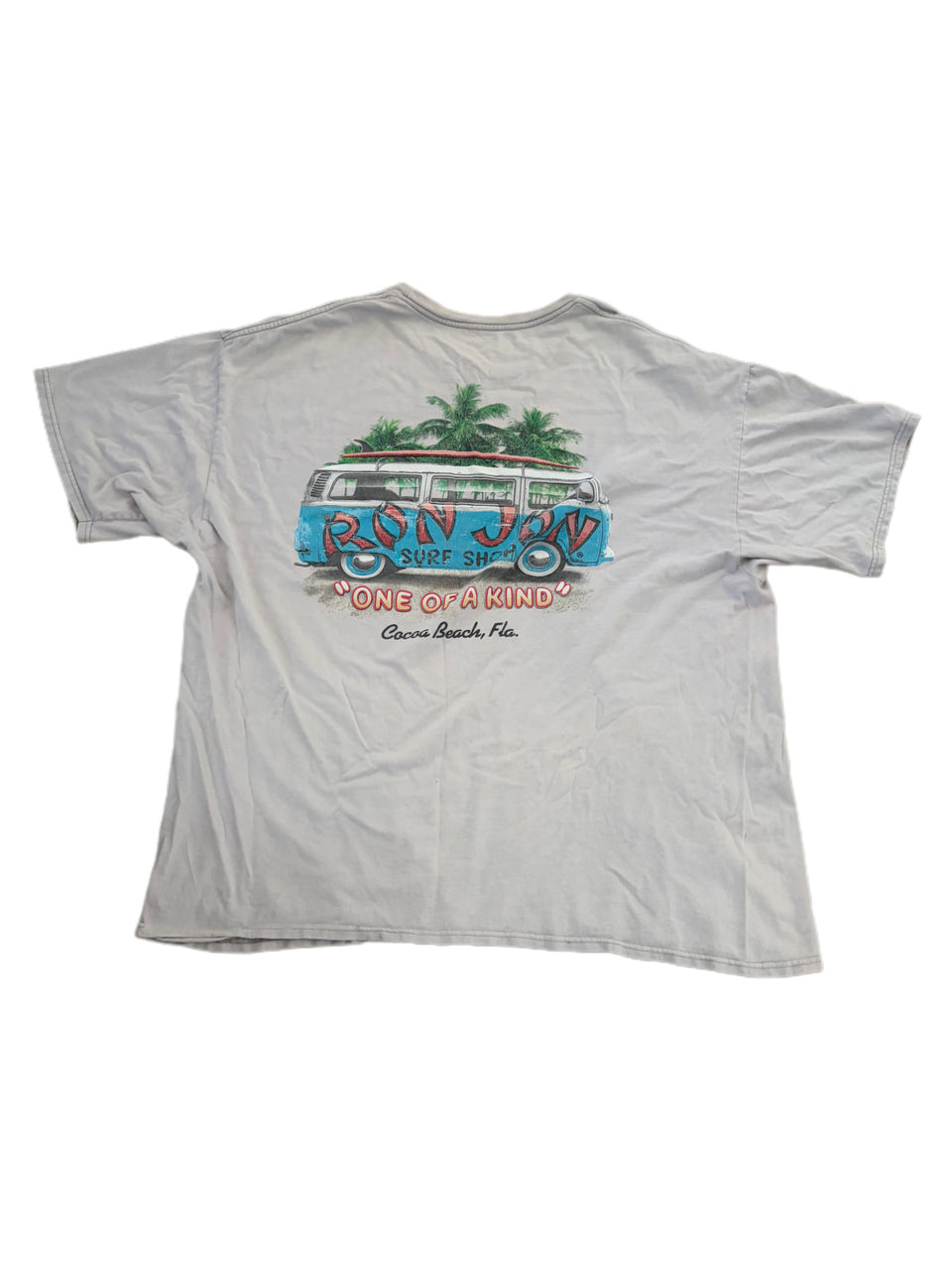 LIGHT GRAY RON JON SURF SHOP SURF BUS GRAPHIC SHIRT