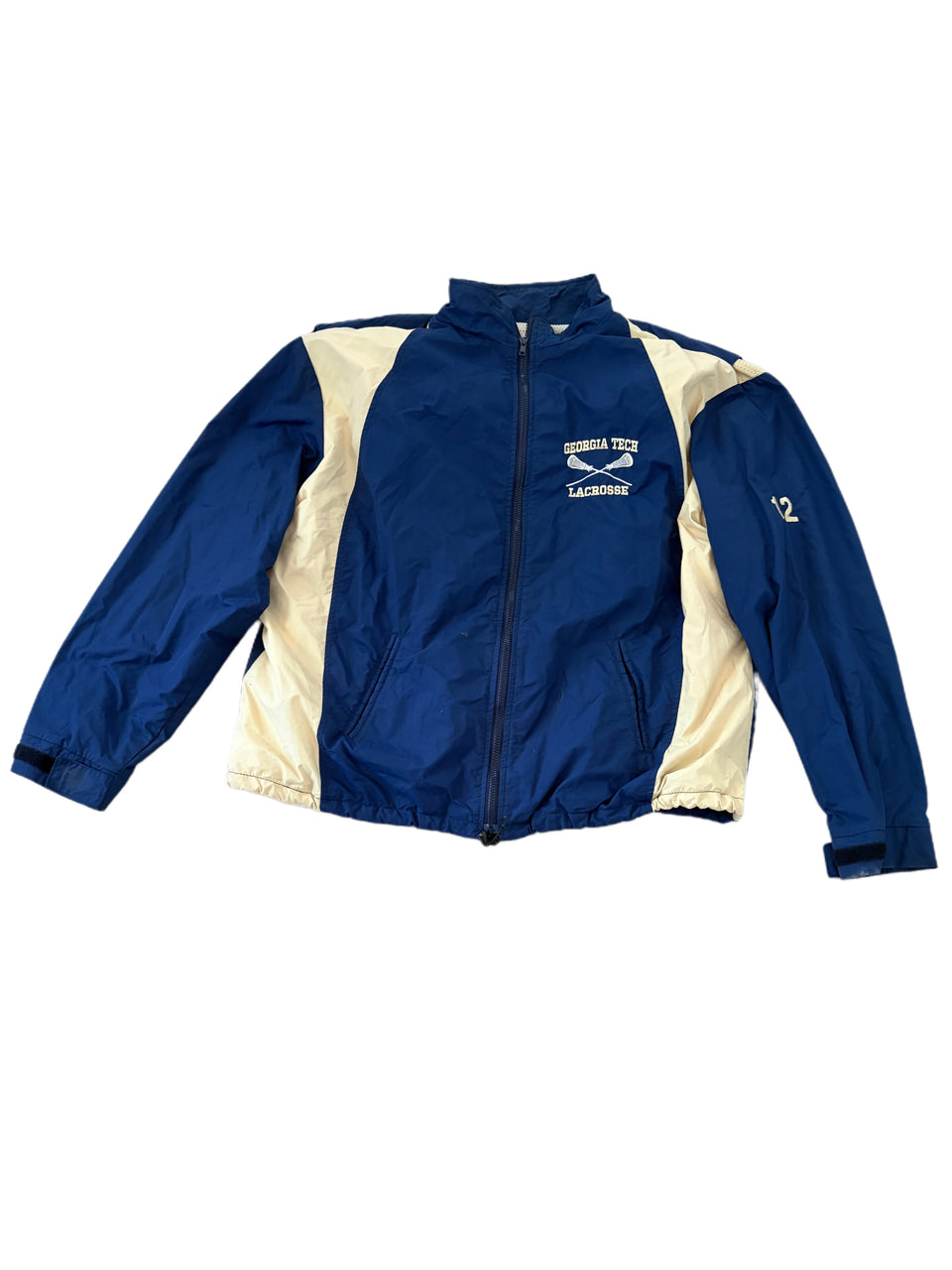 ATLANTIC SPORTSWEAR GEORGIA TECH LACROSSE #12 FULL ZIP WINDBREAKER JACKET