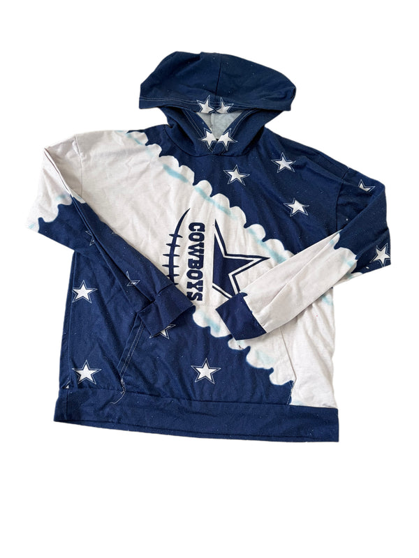 WOMEN'S DALLAS COWBOYS LONG SLEEVE TIE DYE PULLOVER SHIRT