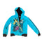 TURQUOISE VOLCOM GRAFFITI STYLE FULL ZIP SWEATSHIRT