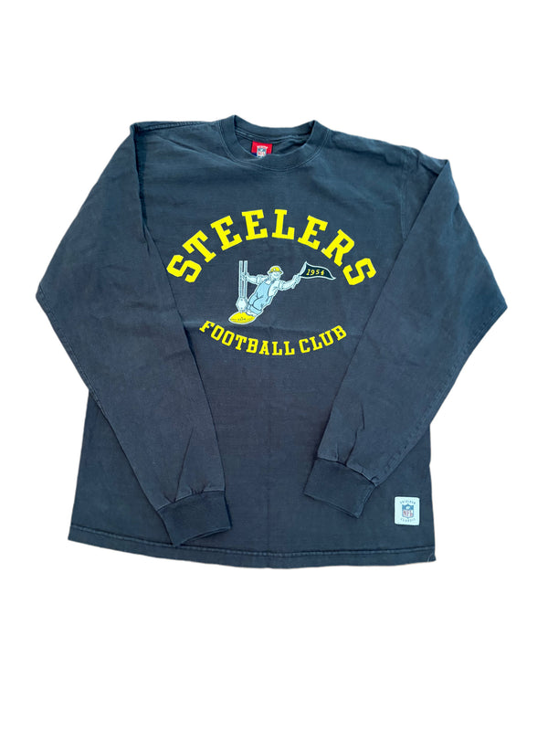 VINTAGE OFFICIAL GRIDIRON CLASSIC PITTSBURGH STEELERS FOOTBALL CLUB STEELY MCBEAM LONG SLEEVE SHIRT
