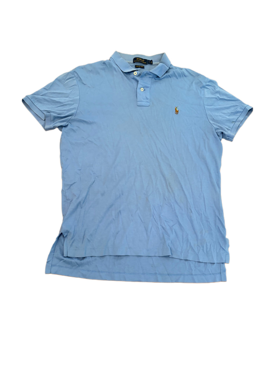 LIGHT BLUE POLO RALPH LAUREN PIMA SOFT TOUCH POLO