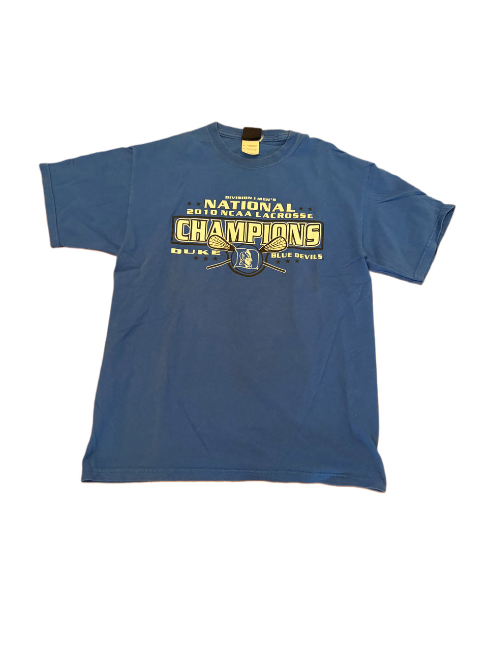 2010 STEP AHEAD SPORTSWEAR DUKE BLUE DEVILS NCAA LACROSSE CHAMPIONS GRAPHIC SHIRT