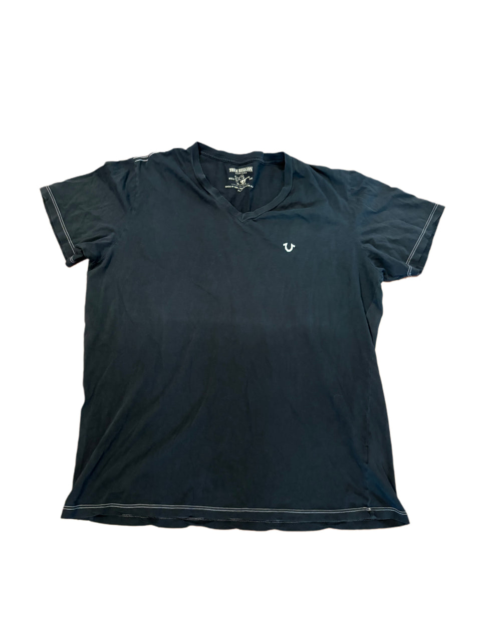 TRUE RELIGION V NECK BLACK SHIRT