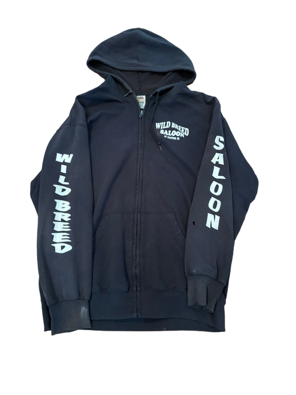 WILDBREED SALOON BLACK GRAPHIC FULL ZIP HOODIE