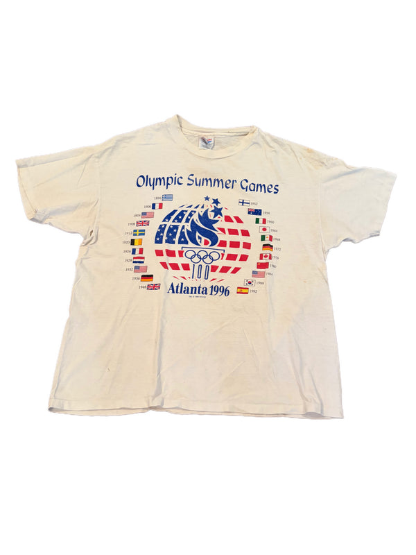 VINTAGE 1996 ATLANTA SUMMER OLYMPICS GLOBE GRAPHIC SHIRT