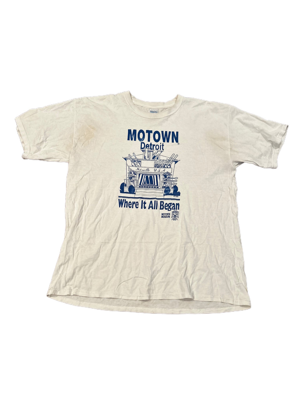 VINTAGE 1998 MOTOWN MUSEUM HITSVILLE USA GRAPHIC SHIRT