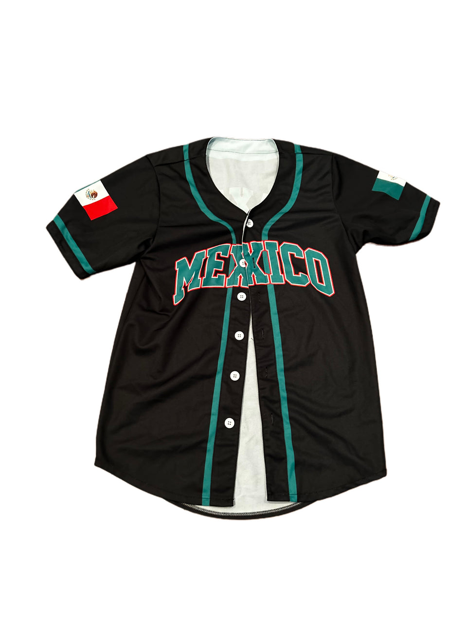 MEXICO BASEBALL JERSEY MEXICAN FLAG SLEEVES