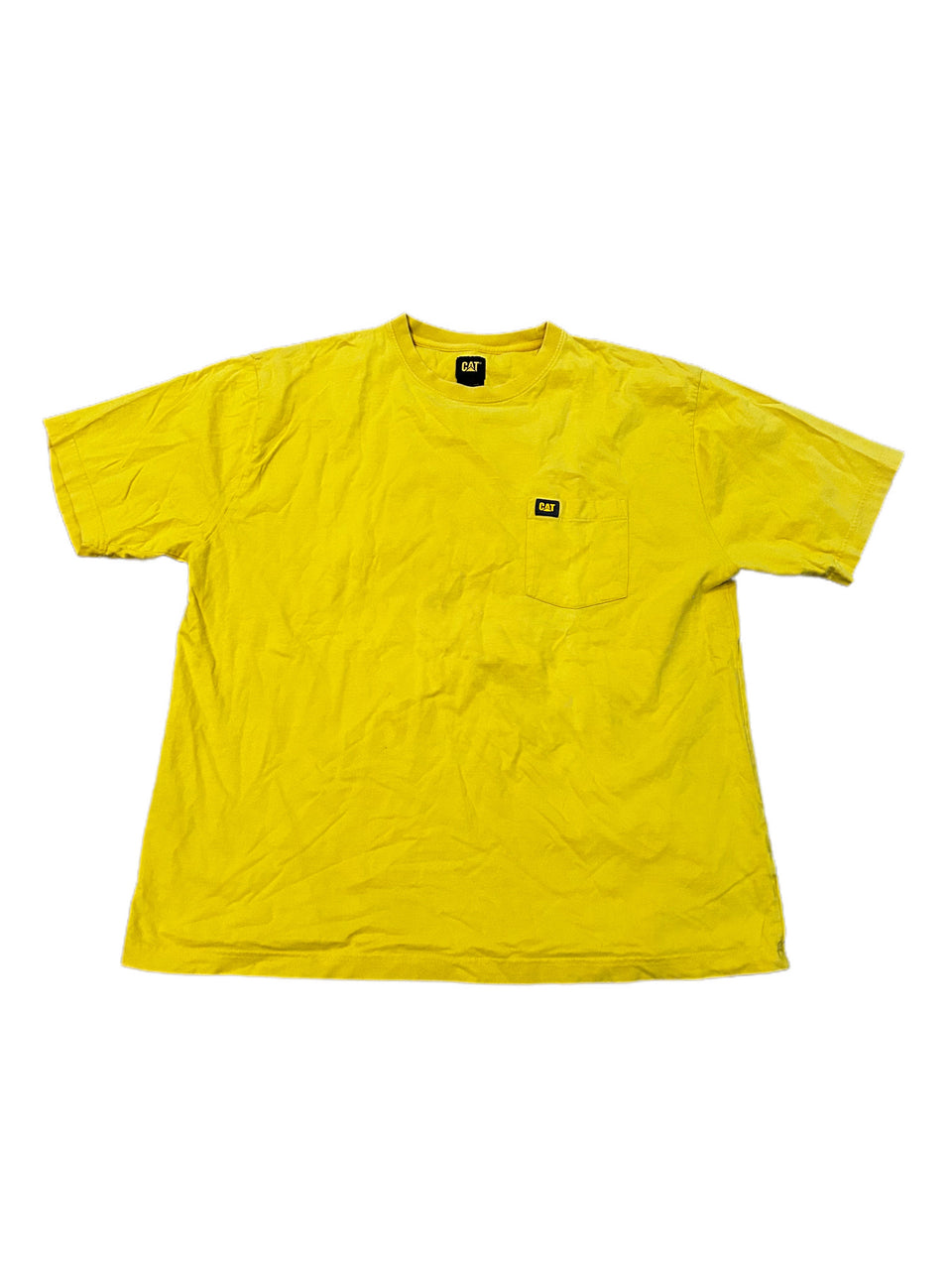CAT WORKWEAR LABEL POCKET GRAPHIC SHIRT BRIGHT YELLOW