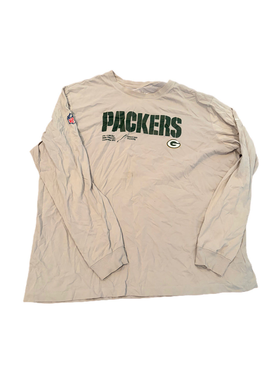 NIKE GREEN BAY PACKERS STATEMENT LONG SLEEVE GRAPHIC SHIRT