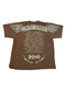 ALSTYLE BROWN DISTRESSED GOD & GUNS LYNYRD SKYNYRD 2010 TOUR GRAPHIC SHIRT