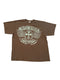 ALSTYLE BROWN DISTRESSED GOD & GUNS LYNYRD SKYNYRD 2010 TOUR GRAPHIC SHIRT