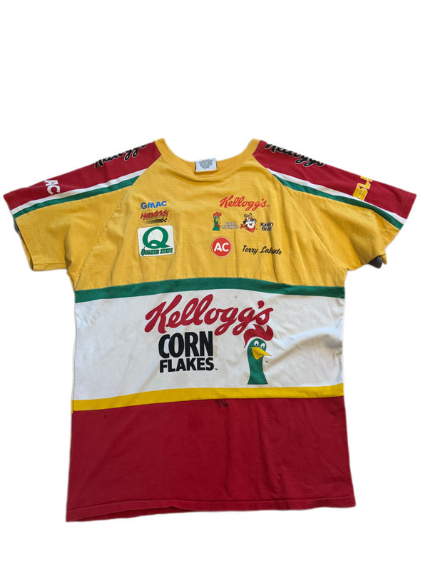 VINTAGE 1996 TERRY LABONTE KELLOGGS CORN FLAKES RACING SHIRT