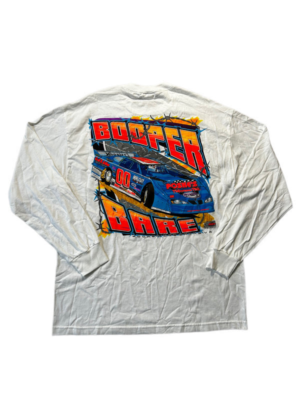 Long Sleeve Booper Bare 00 White Racing Tee.
