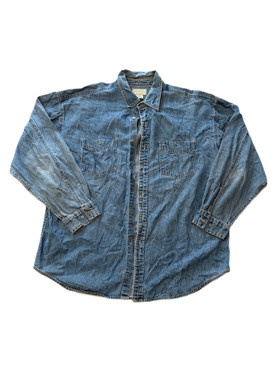 VINTAGE ARIZONA JEAN COMPANY DENIM BUTTON DOWN SHIRT