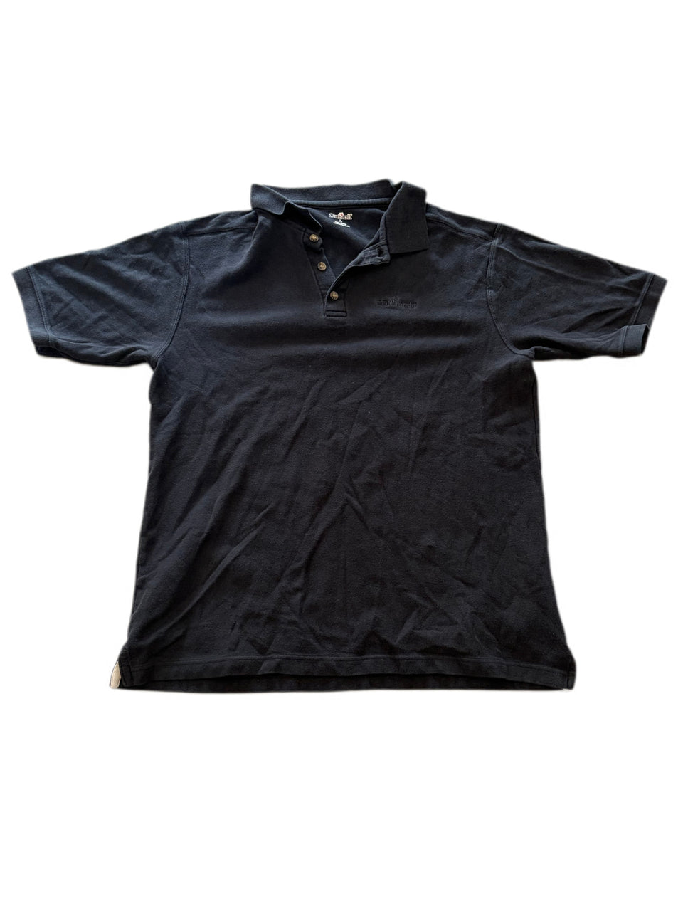 VINTAGE CARHARTT BLACK COTTON POLO