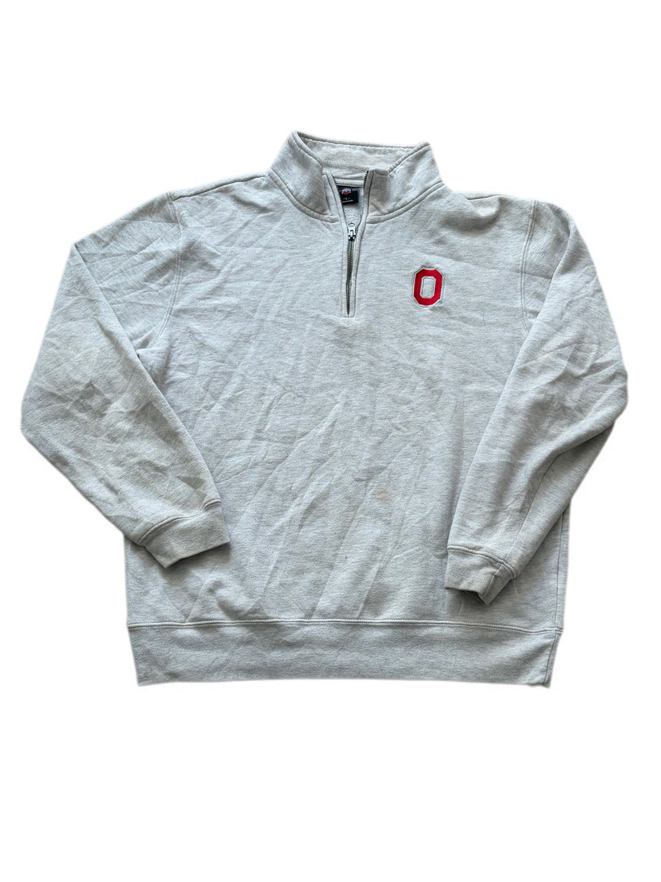 OHIO STATE SCARLET AND GREY QUARTER ZIP PULLOVER