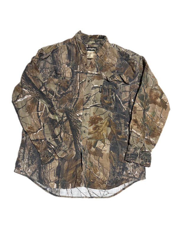 VINTAGE REMINGTON LONG SLEEVE BUTTON DOWN HUNTING SHIRT