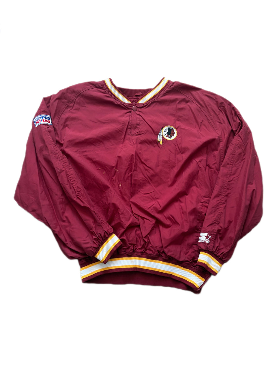 VINTAGE WASHINGTON REDSKINS STARTER PROLINE PULLOVER JACKET