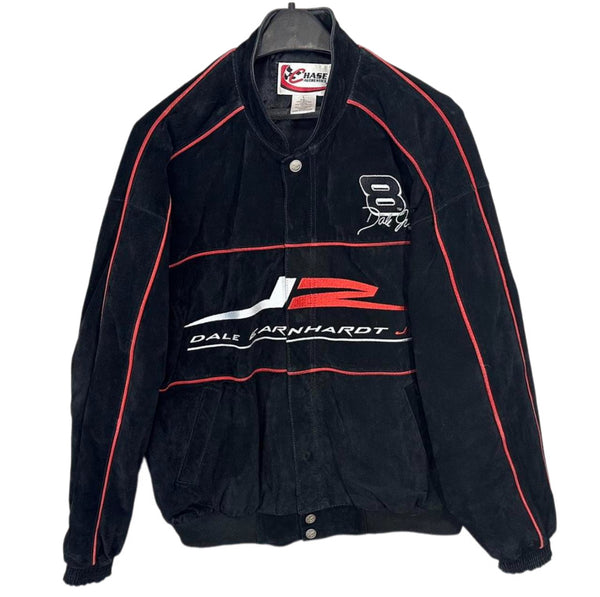 NASCAR JACKET BLACK LEATHER DALE EARNHARDT JR BUDWEISER 8 CHASE