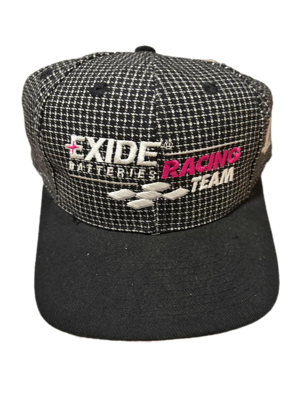 JEFF BURTON NASCAR HAT EXIDE BATTERIES RACING 99 BLACK WHITE PINK LOGO ATHLETIC