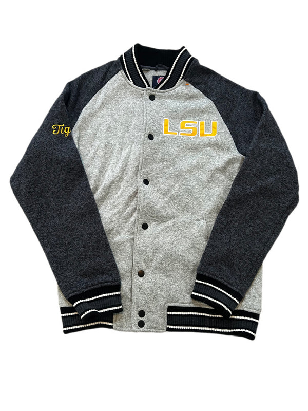 LSU Varsity Snap Button Jacket