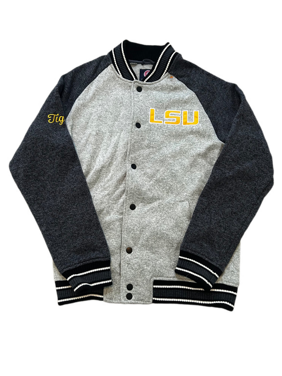 LSU Varsity Snap Button Jacket